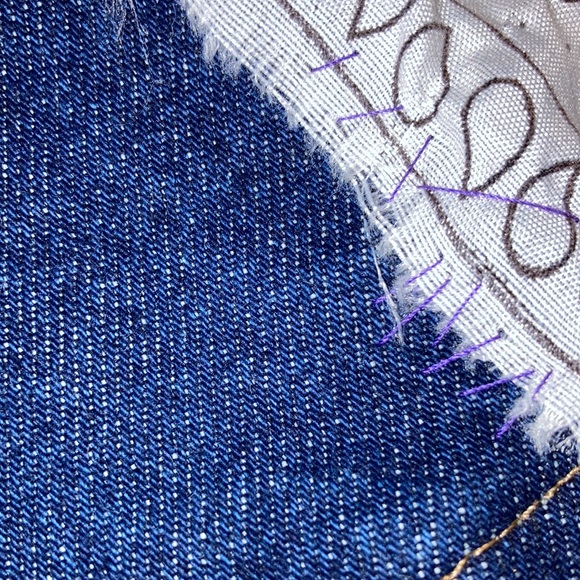 DAGGER WHITE BANDANA JEANS - Picture 4 of 4